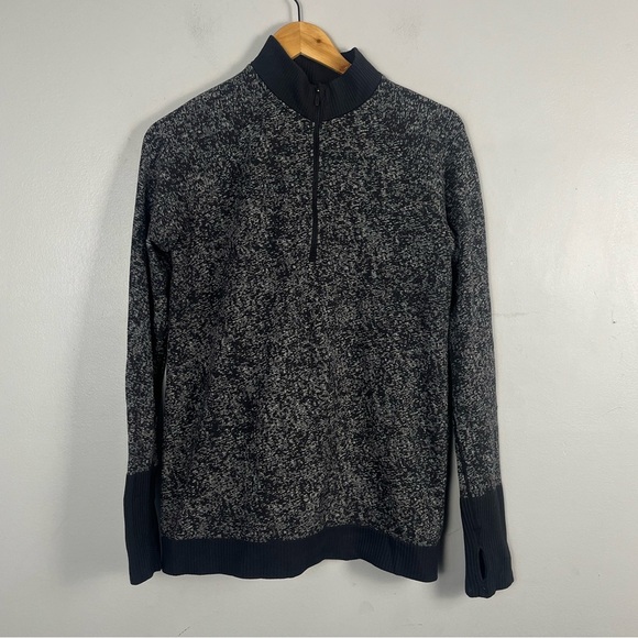 Lululemon Rest Less Pullover SIZE 10  Black Half Zip READ - Picture 7 of 7